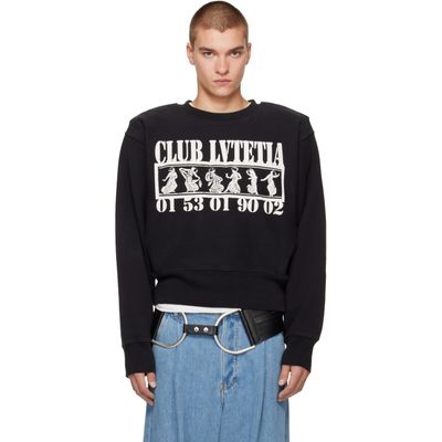 VAQUERA VAQUERA Black Shoulder Pad 'CLUB LVTETIA' Sweatshirt