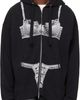 VAQUERA VAQUERA Black Trompe l'Oeil Zip Hoodie - 1