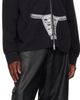 VAQUERA VAQUERA Black Trompe l'Oeil Zip Hoodie - 4