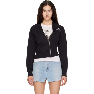 VAQUERA VAQUERA Black Twisted Zip Hoodie