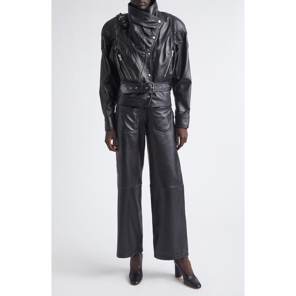 Vaquera Vaquera Bombshell Belted Leather Jacket