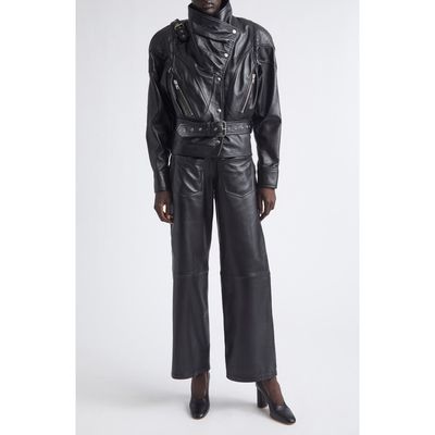 Vaquera Vaquera Bombshell Belted Leather Jacket