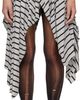 VAQUERA VAQUERA Gray & Black Striped Jersey Miniskirt - 1