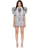 VAQUERA VAQUERA Gray Satin Bow Minidress - 1