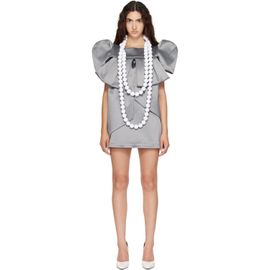 VAQUERA VAQUERA Gray Satin Bow Minidress