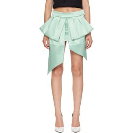 VAQUERA VAQUERA Green Satin Bow Miniskirt