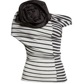 Vaquera Vaquera Mixed Stripe Jersey Corsage Top