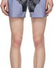 VAQUERA VAQUERA Navy & White Striped Trompe L'Oeil Boxer Shorts - 1