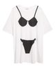 Vaquera Vaquera Oversize Trompe l'Oeil Lingerie Tall Graphic T-Shirt - 5