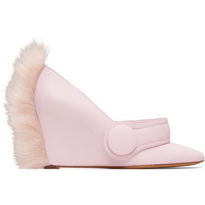 VAQUERA VAQUERA Pink Leather Shearling Heels