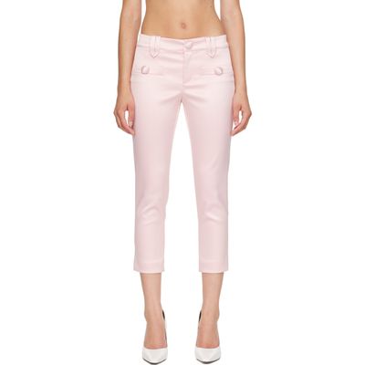 VAQUERA VAQUERA Pink Satin Cigarette Trousers