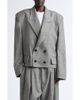 Vaquera Vaquera Slouchy Glen Plaid Wool Blazer - 1