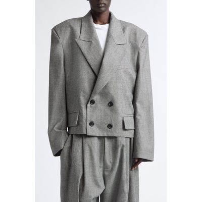 Vaquera Vaquera Slouchy Glen Plaid Wool Blazer