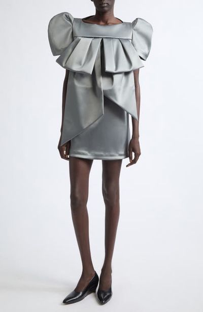 Vaquera Vaquera Stretch Satin Bow Minidress
