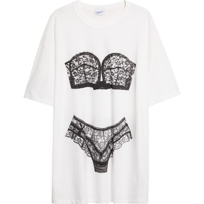 Vaquera Vaquera Trompe l'Oeil Lingerie Oversize T-Shirt