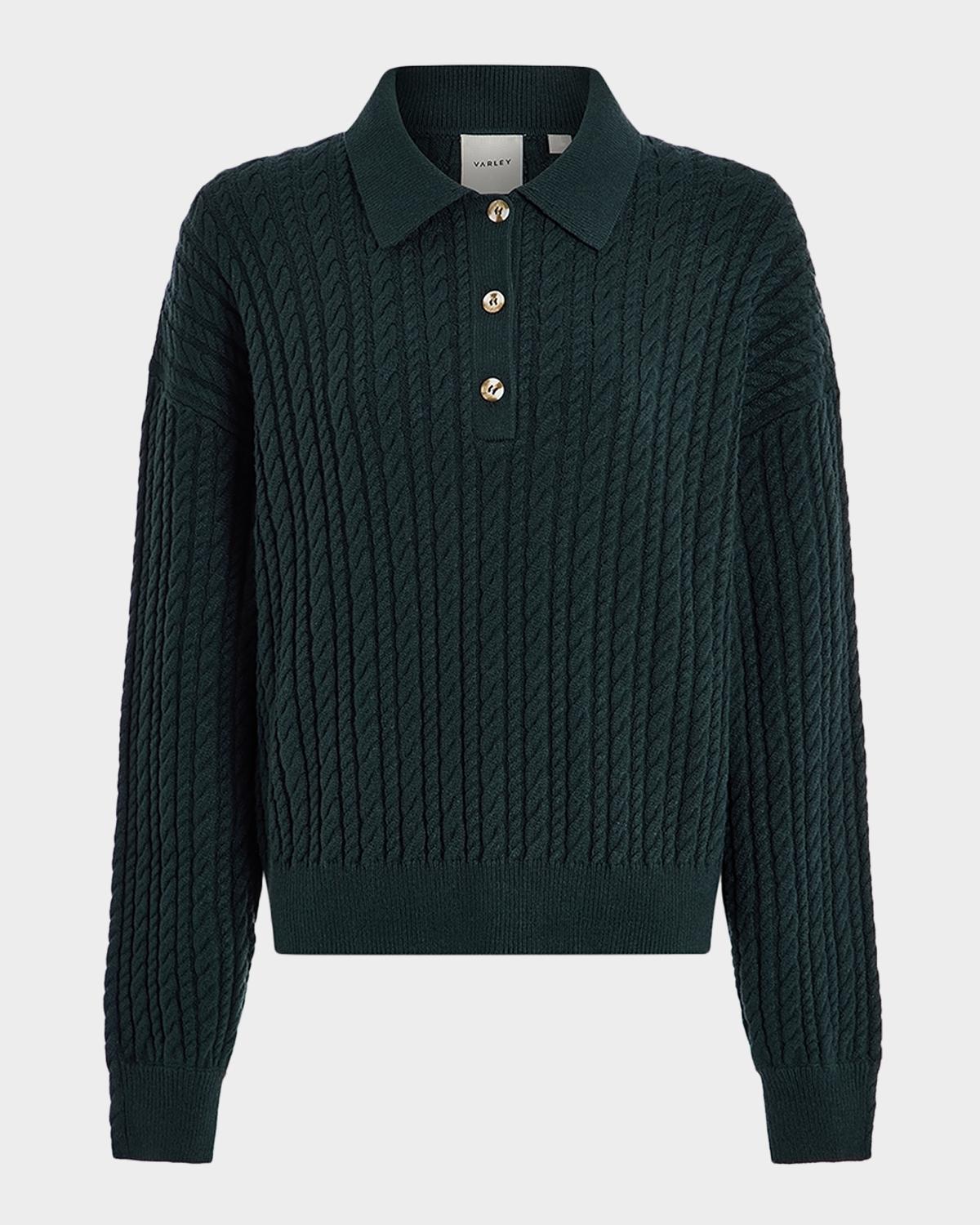 Varley Dottie Knit Polo Sweater