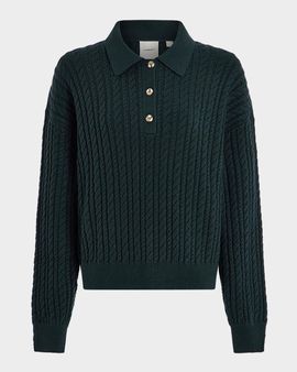Varley Dottie Knit Polo Sweater