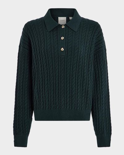 Varley Dottie Knit Polo Sweater