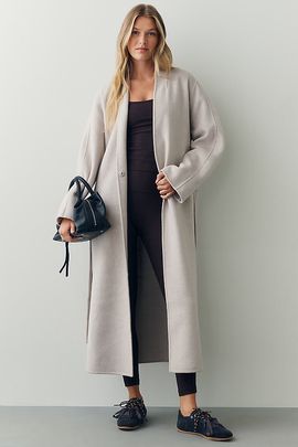 Varley Felice Wool Blend Belted Coat Jacket