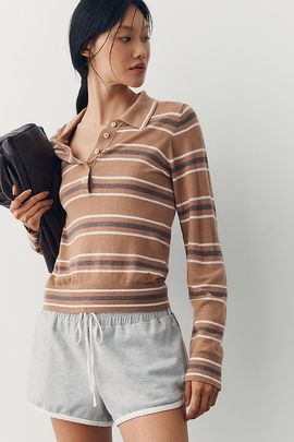 Varley Mayra Knit Polo Top