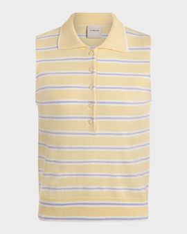 Varley Rue Striped Polo Tank Top