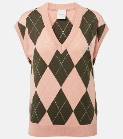 Varley Varley Avika argyle cotton-blend sweater vest
