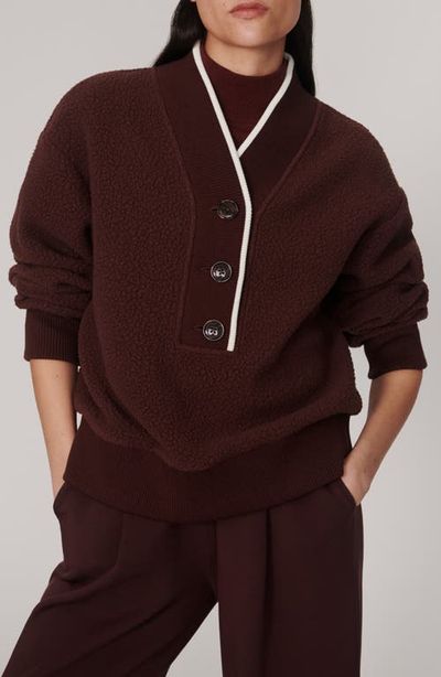 Varley Varley Brenna Button Neck Fleece Sweatshirt