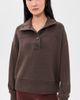 Varley Varley Bronya Button Placket Sweatshirt coffee bean marl - 2
