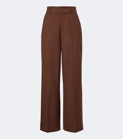 Varley Varley Checked twill wide-leg pants
