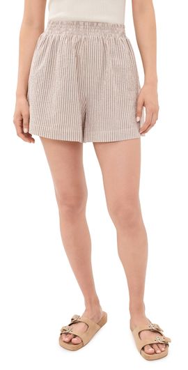 Varley Varley Darina Shorts 4 Birch Taupe Stripe