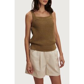 Varley Varley Ebden Square Neck Cotton Pointelle Tank