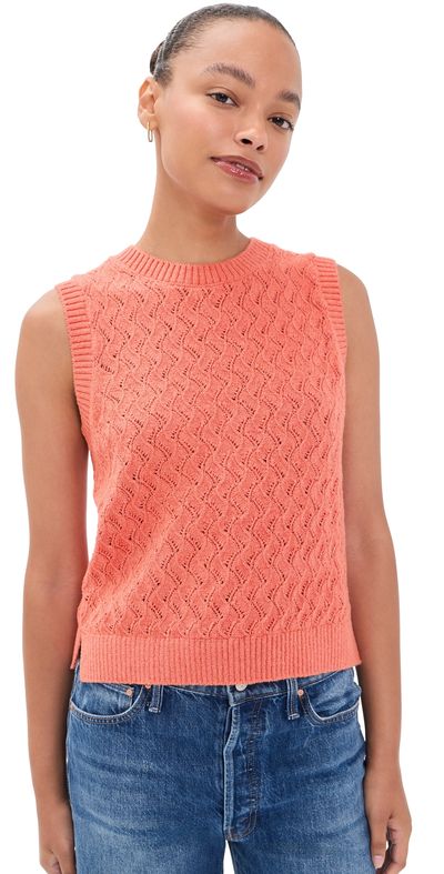 Varley Varley Hazen Knit Tank Apricot Brandy