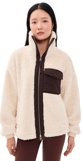 Varley Varley Lowell Sherpa Jacket Sandshell/Coffee Bean