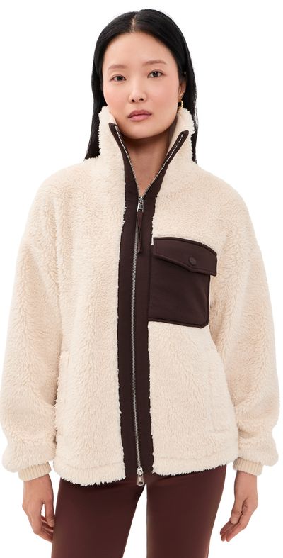 Varley Varley Lowell Sherpa Jacket Sandshell/Coffee Bean