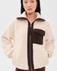Varley Varley Lowell Sherpa Jacket Sandshell/Coffee Bean - 2