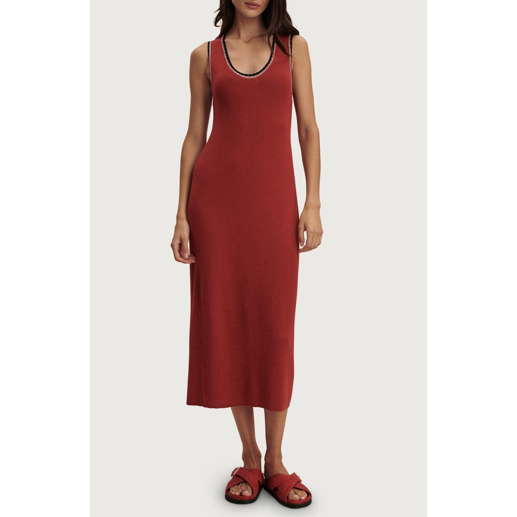 Varley Varley Mikel Knit Cotton Midi Dress