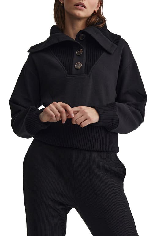 Varley Varley Milan Half Placket Fatigue Sweatshirt