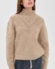 Varley Varley Rosalind High Neck Sweater Mid Tan Fleck - 2