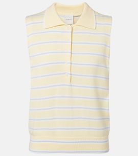 Varley Varley Rue striped cotton-blend polo shirt