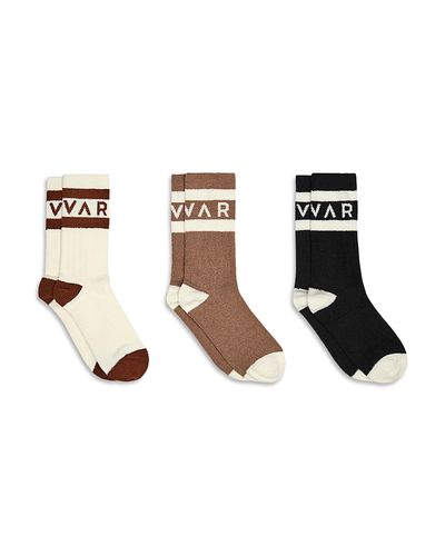 Varley Varley Spencer Logo Crew Socks, Pack of 3