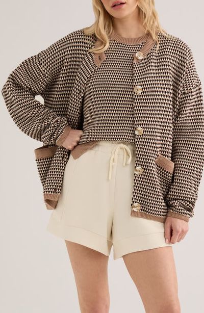 Varley Varley Tidewell Cotton Jacquard Cardigan