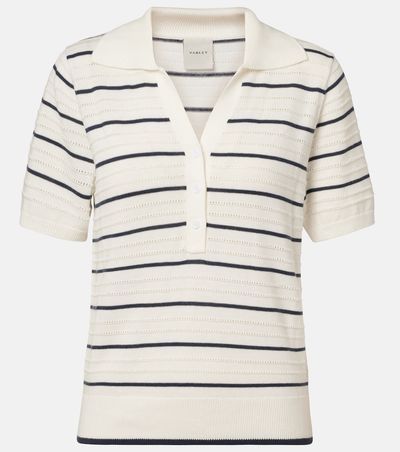 Varley Varley Wren striped cotton-blend polo shirt