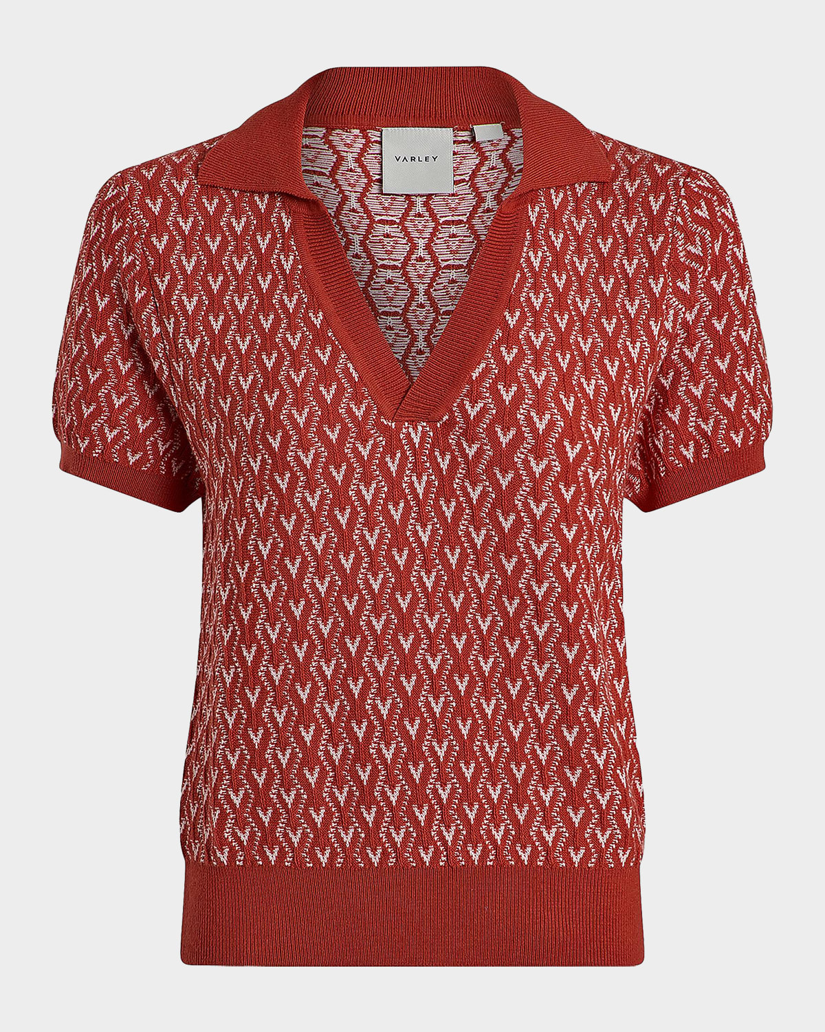 Varley Vincent Printed Jacquard Half-Zip Vest