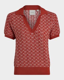 Varley Vincent Printed Jacquard Half-Zip Vest
