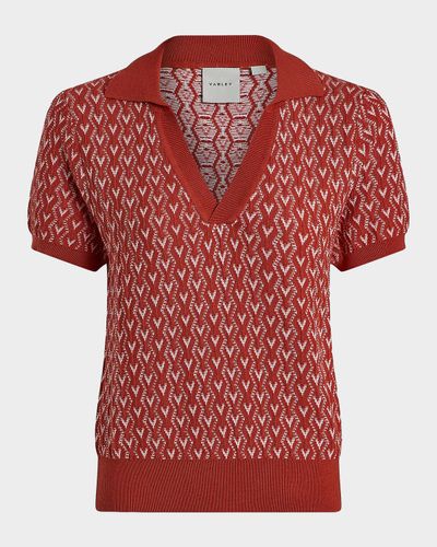 Varley Vincent Printed Jacquard Half-Zip Vest