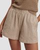 Varley Women's Darina Striped Stretch-Cotton Seersucker Shorts - 6