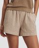 Varley Women's Darina Striped Stretch-Cotton Seersucker Shorts - 7