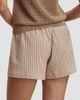 Varley Women's Darina Striped Stretch-Cotton Seersucker Shorts - 8