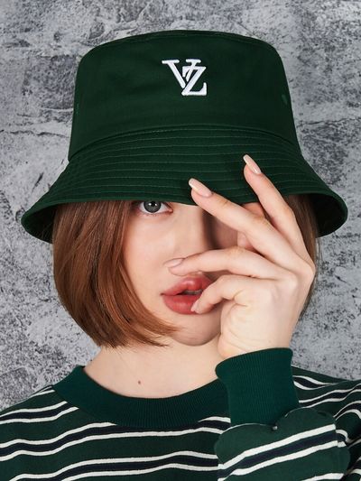 VARZAR 3D Monogram Bucket Hat_Green