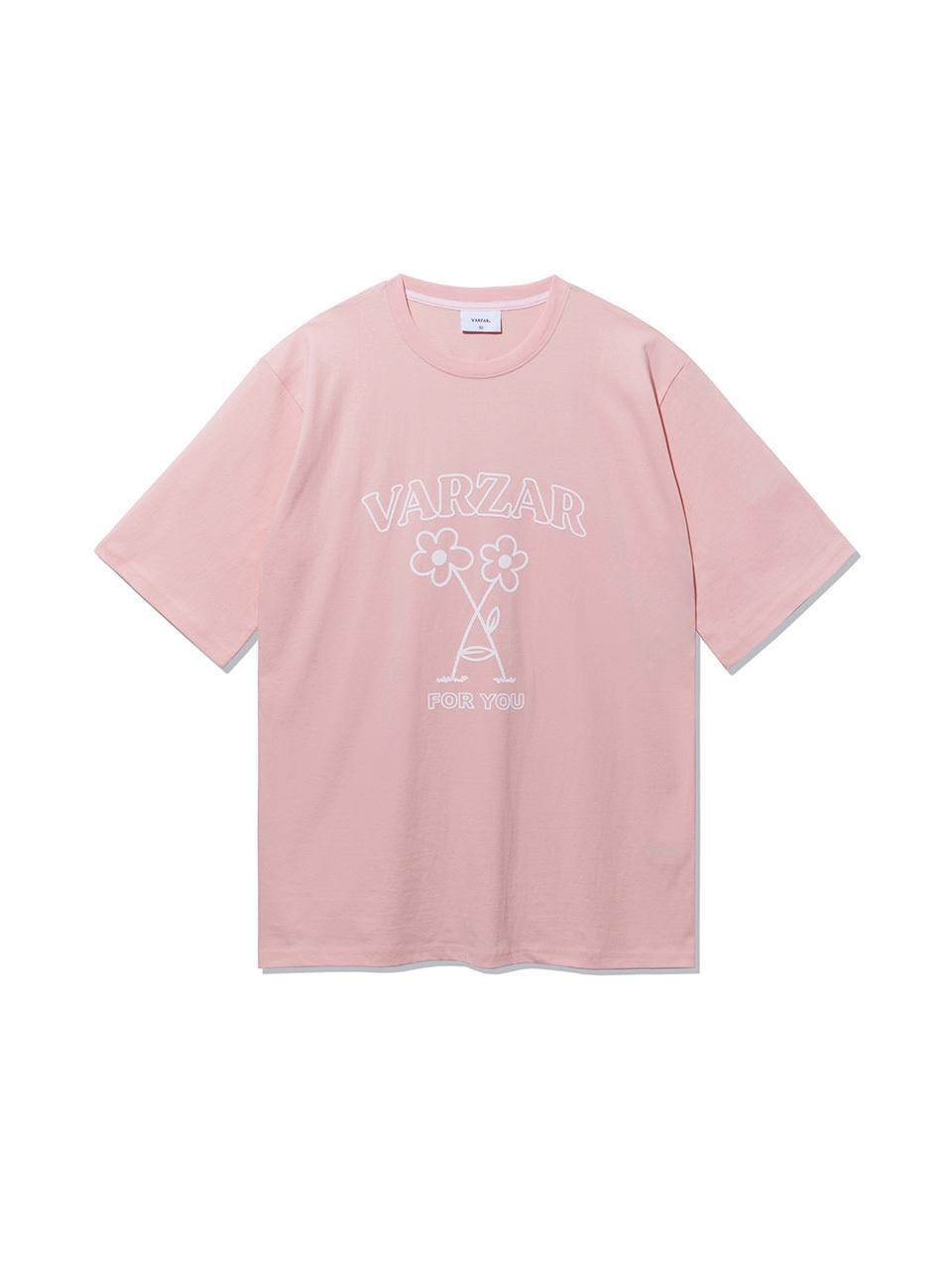VARZAR Cotton Beach Graphic Short-Sleeve T-Shirt [Pink]